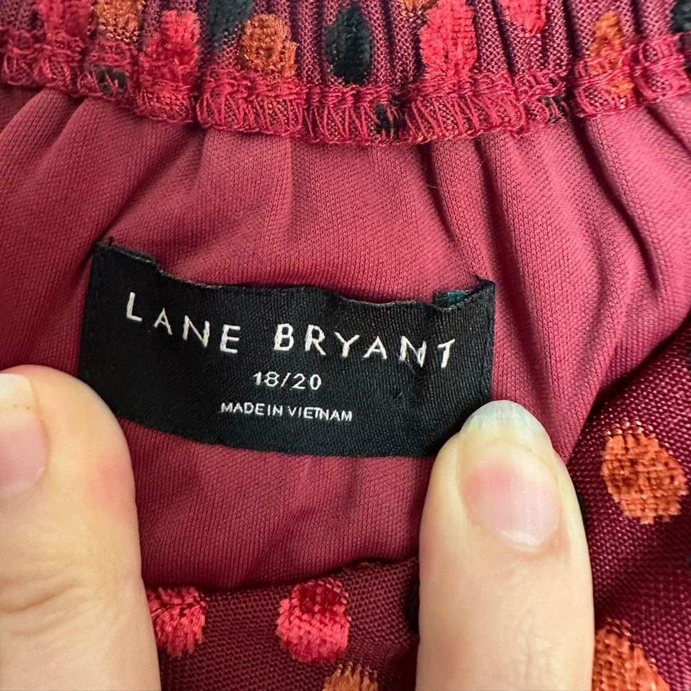 Lane Bryant Classic Peplum Burnout Dot Top